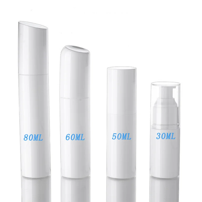 10pcs/lot Factory stock 60ml white full cover plastic spray bottle push type cosmetic spray sub-bottle 2oz