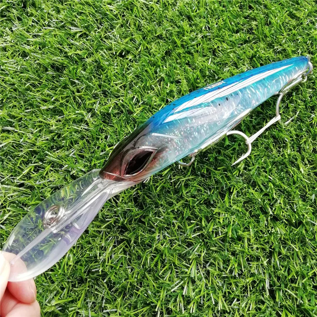 18cm 90g Wobbler Angelköder Großer Crankbait Minnow Peche Bass Trolling Kunstköder Hecht Karpfen Köder Peche Angelzubehör – Detail 15