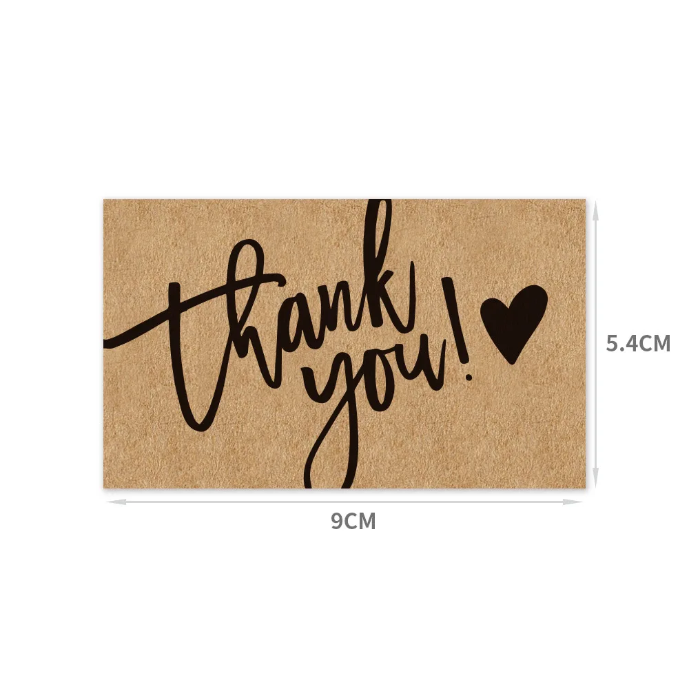 10-30pcs Thank You Card For Small Shop Gift Decoration Card For Small Business card Natural Kraft Paper \