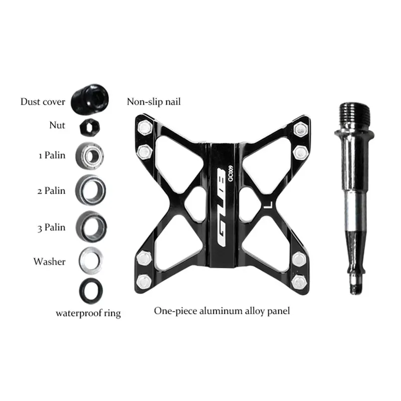 GUB 7 Styles Bicycle Pedals Anti-slip Ultralight Aluminum MTB Mountain Road Bike Pedals DU+Bearing CR-MO Spindle Platform Pedals