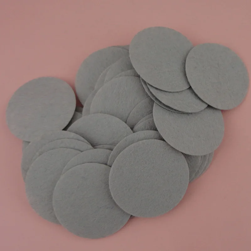 400PCS 4cm 4.5cm 5cm Colorful Round Felt Pads Patches for DIY Flower Hair Accessories Non-woven Circles Spacers Applique