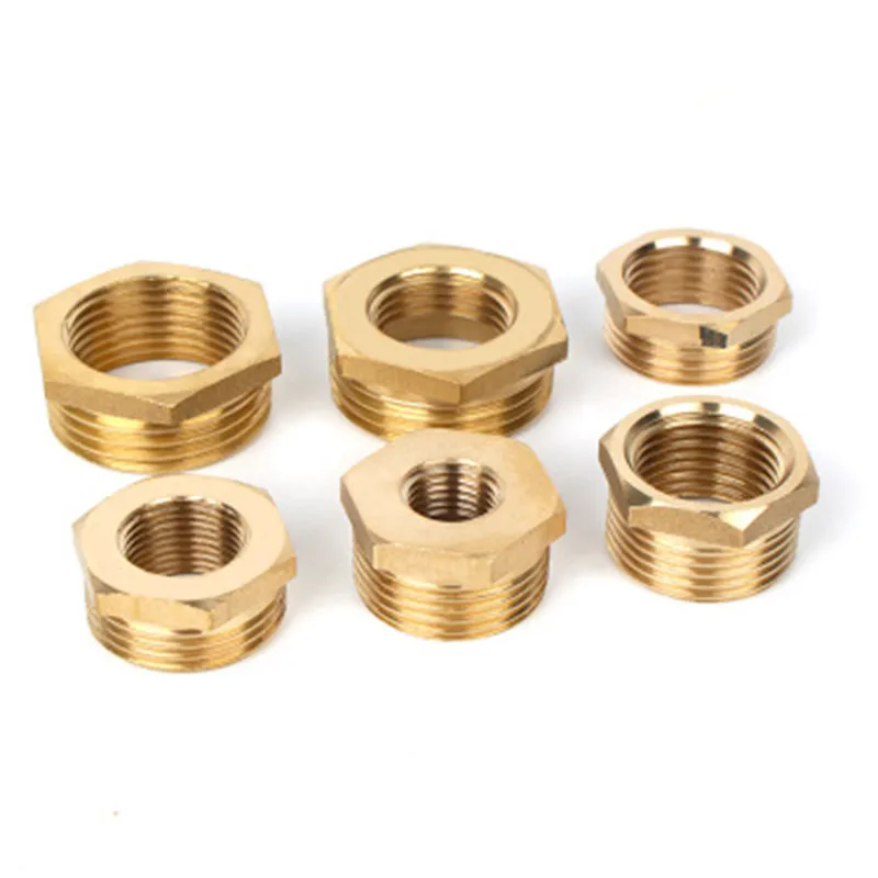 Brass Hex Bushing Reducer Pipe Fitting 1/8 1/4 3/8 1/2 3/4 F To M Threaded Reducing Copper Water Gas Adapter Coupler Connector