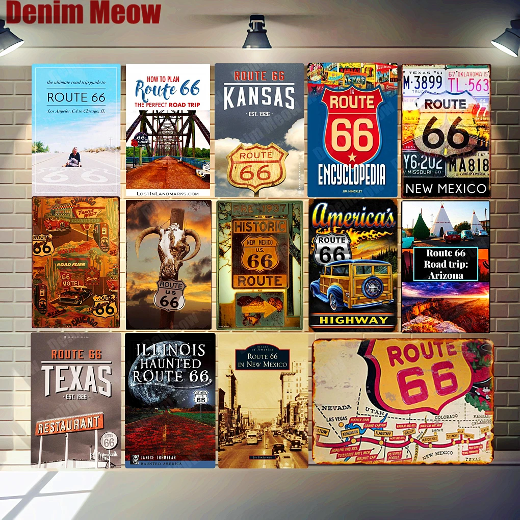 New Mexico Route 66 Vintage Metal Tin Signs The Mother Load Poster Pub Bar Club Decor kansas Wall Art Stickers Home Decor MN113