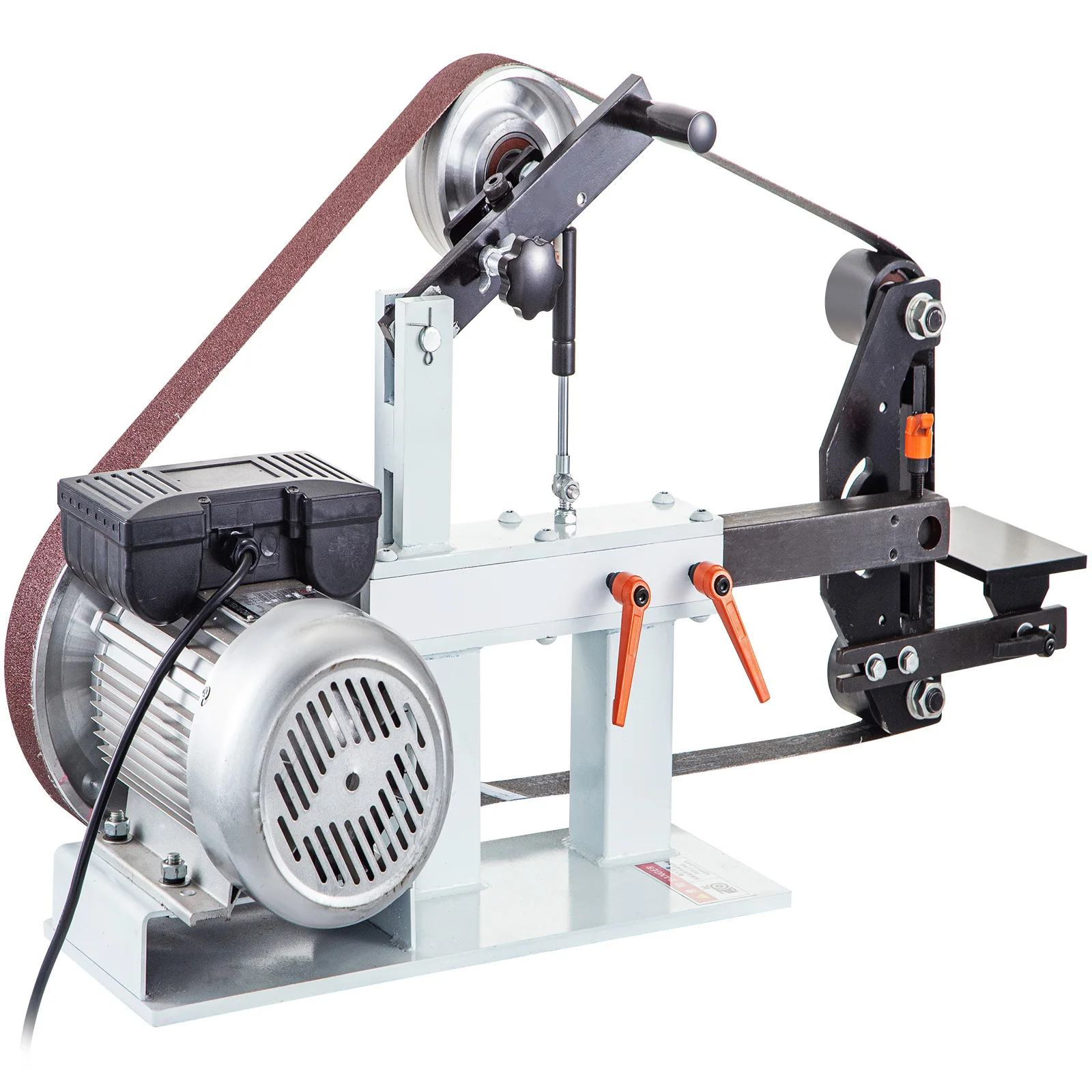 SucceBuy 1,5 kW bandslijpmachine 2 x 82 inch variabele / constante snelheid 3-modus elektrische bandschuurmachine voor gereedschap polijstmes maken
