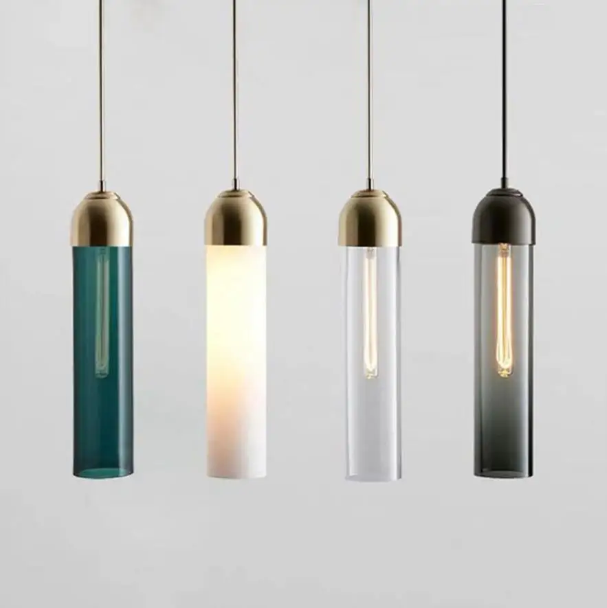 

Modern Pendent Lamp Led Glass Nordic Hanging Lighting Fixtures Suspension Creative Living Bedside Bedroom indoor Chandeliers