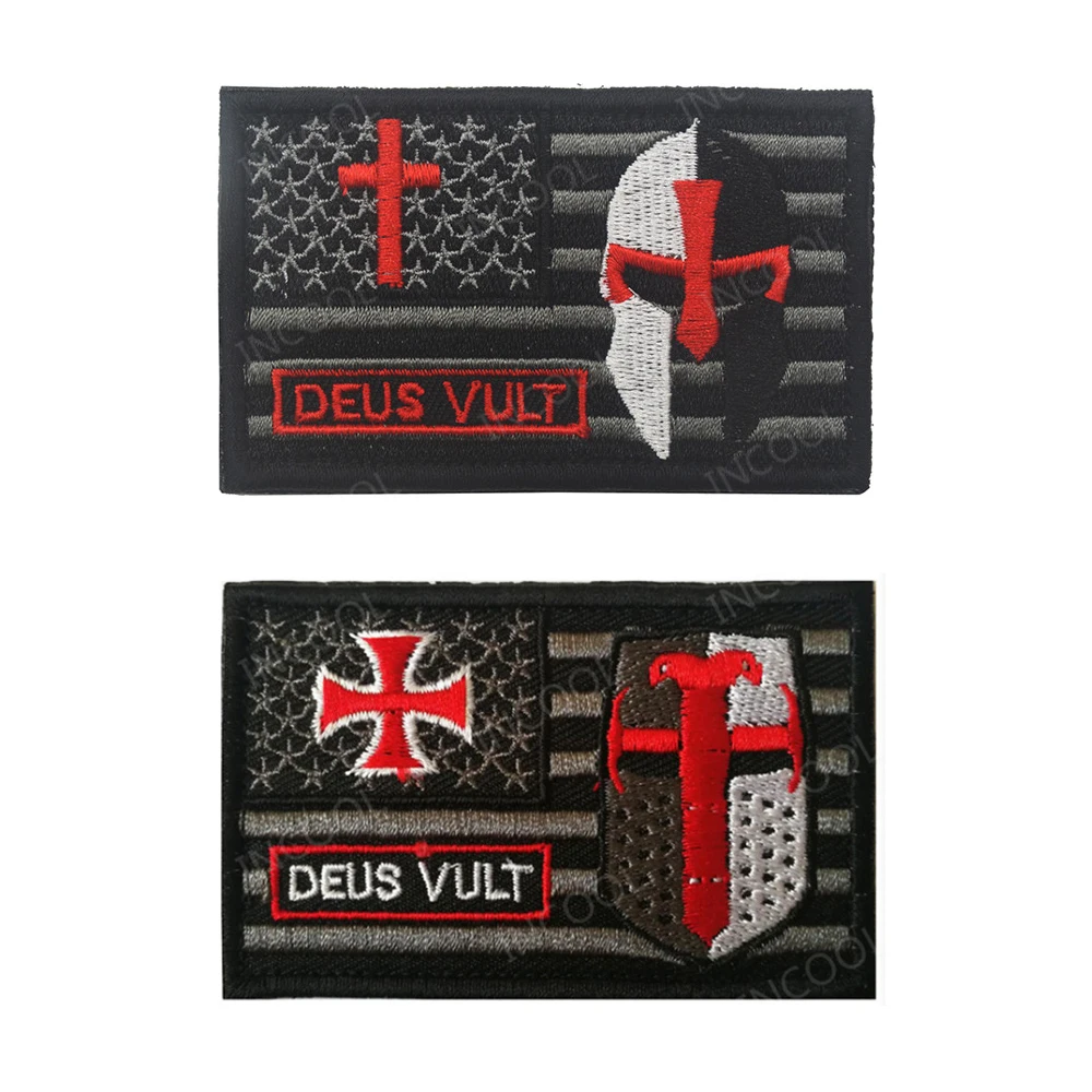 Parche bordado Templarios - PVC para chaqueta, ropa y mochila