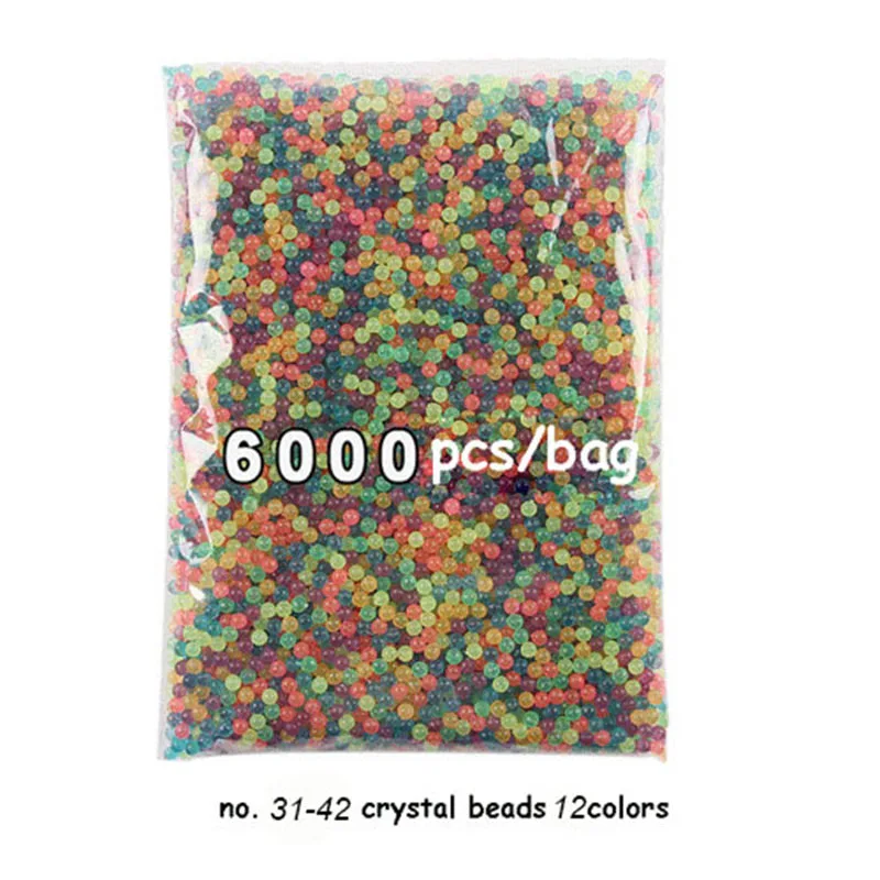 6000pcs 36 colors beads puzzle Crystal color DIY beads water spray set ball games 3D handmade magic toys for children