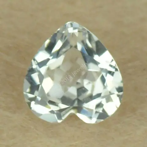 Sale Mohs Hardness 9 2x2-12x12mm Heart Shape Facet Cut 5A 12# White Sapphire Corundum Stone Synthetic Gemstone For DIY Jewelry