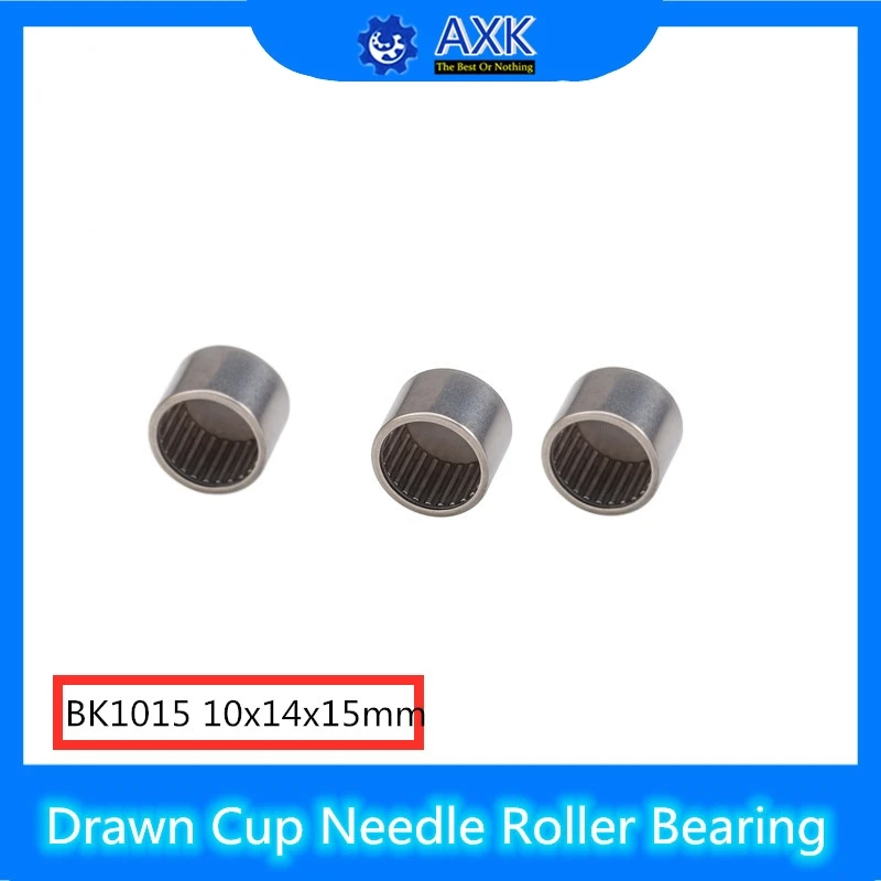 BK1015 Needle Bearings 10*14*15 mm ( 10 Pcs ) Drawn Cup Needle Roller Bearing  BK101415 Caged Closed ONE End