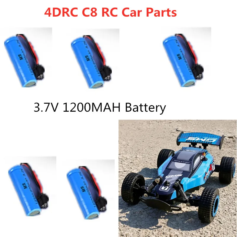 Hot sell C8 3.7V 1200mAh recharge Battery 4DRC C8 High Speed RC Racing Car Spare Parts C8 Car  battery  3-in-1 usb line