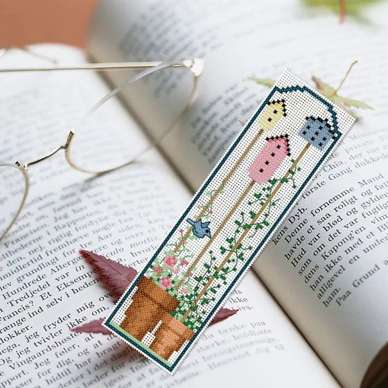 Top Craft Cross Stitch Bookmark Nests, Plastic Fabric, Needlework Embroidery Crafts, Counted Cross-Stitching Kit