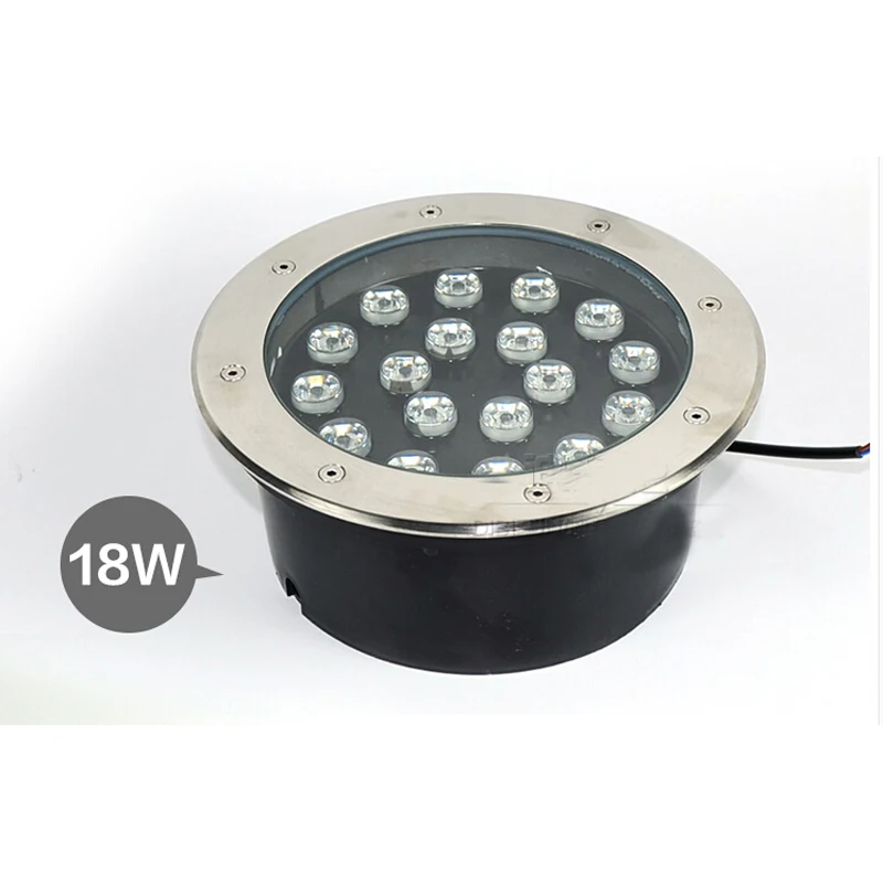 

6pcs/lot 18W Mini Spot Exterieur Spot Light AC85~265V Garden Pool Fountain Mini Underground Light Outdoor Led Deck Lights