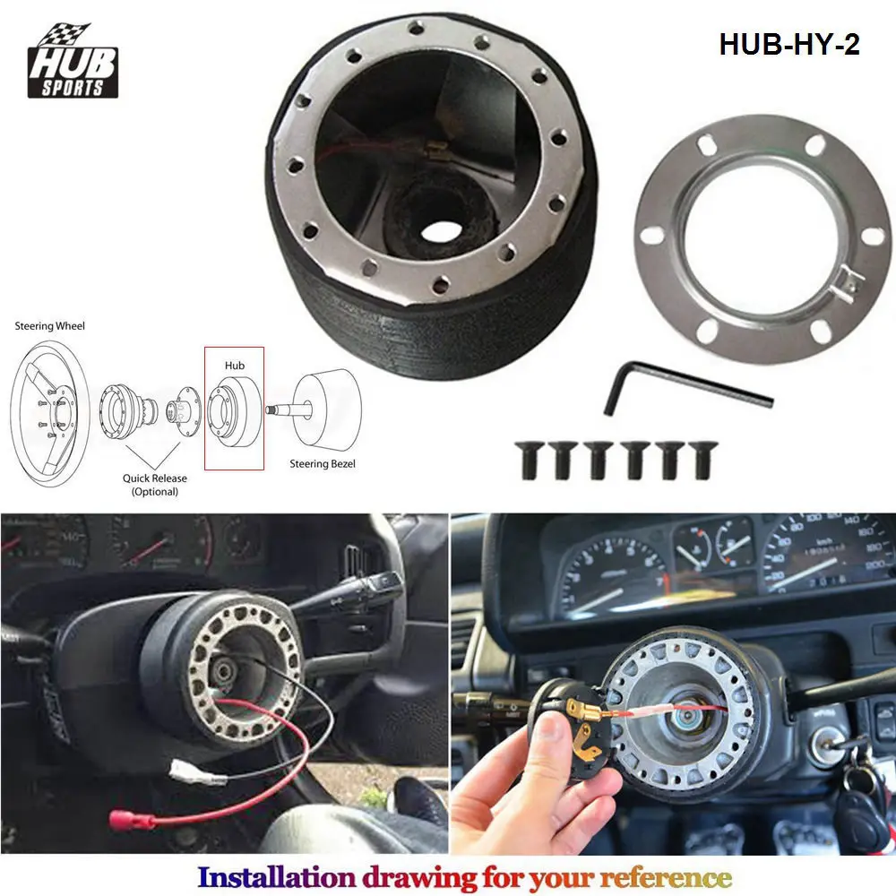 New Jdm 6 Bolt Hole Racing Steering Wheel Boss Kit Hub Adapter For HYUNDAI HY-2 HUB-HY-2