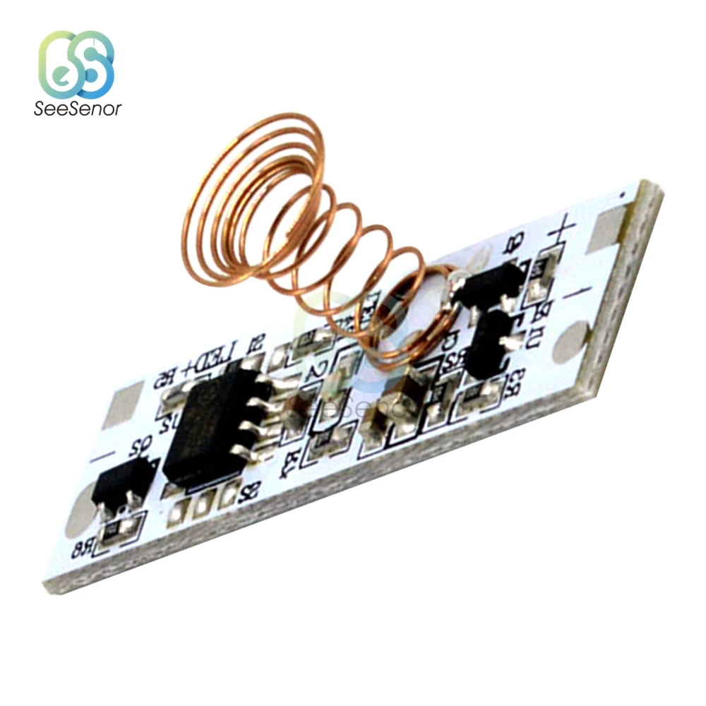 3V-24V 3A Capacitive Touch Sensor Switch Coil Spring Switch LED Dimmer Control Switch 12V for Smart Home LED Light Strip