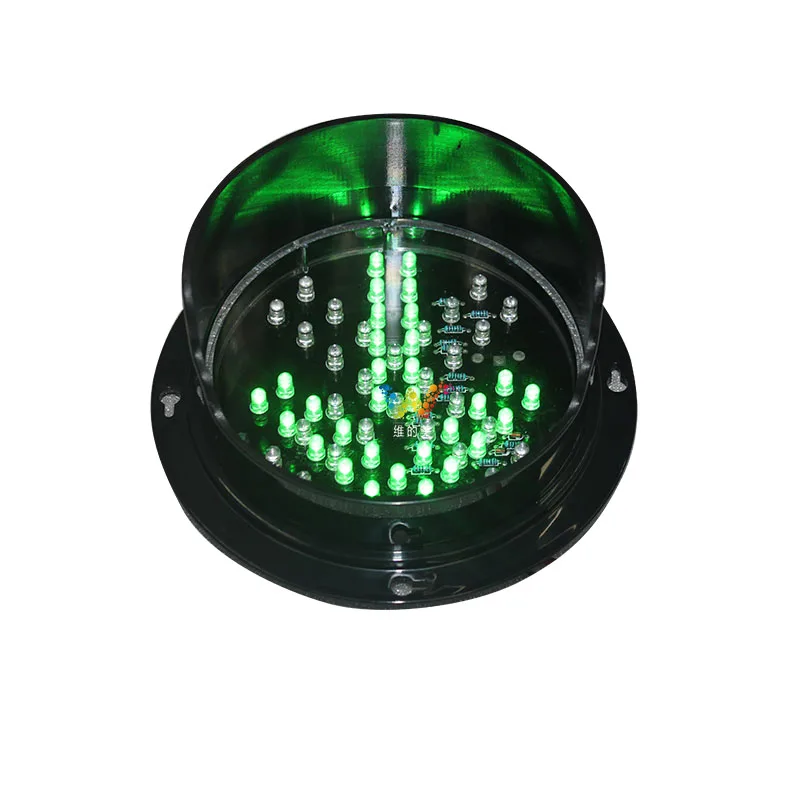 Módulo de semáforo de seta verde cruz vermelha personalizado DC12V ou 24V 125mm 4 polegadas