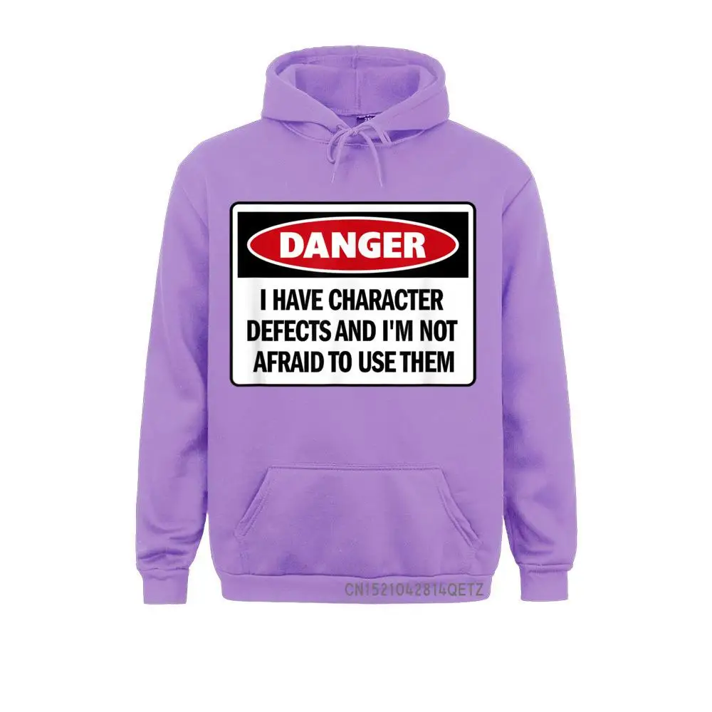 Funny AA 12 Step Chic 'I Have Character Defects And...' Hoodies Cute Printed On Long Sleeve Male Sweatshirts Hoods