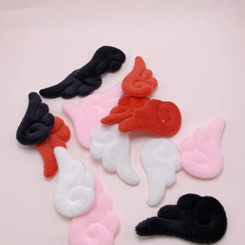 7*4 cm, 40 Stück/Set, Plüsch-Filz-Engelsflügel, gepolsterte Applikationen zum Selbermachen, für Kinder-Haarspangen und als Accessoires für Socken und Hüte. – Detail 13