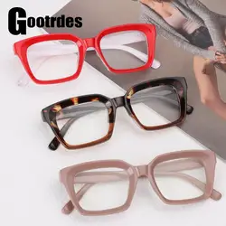 Fashion High-definition Reading Glasses for Men Women Oversized Square Presbyopia Eyeglass Vision Care Diopter Eyewear +1.0~+4.0