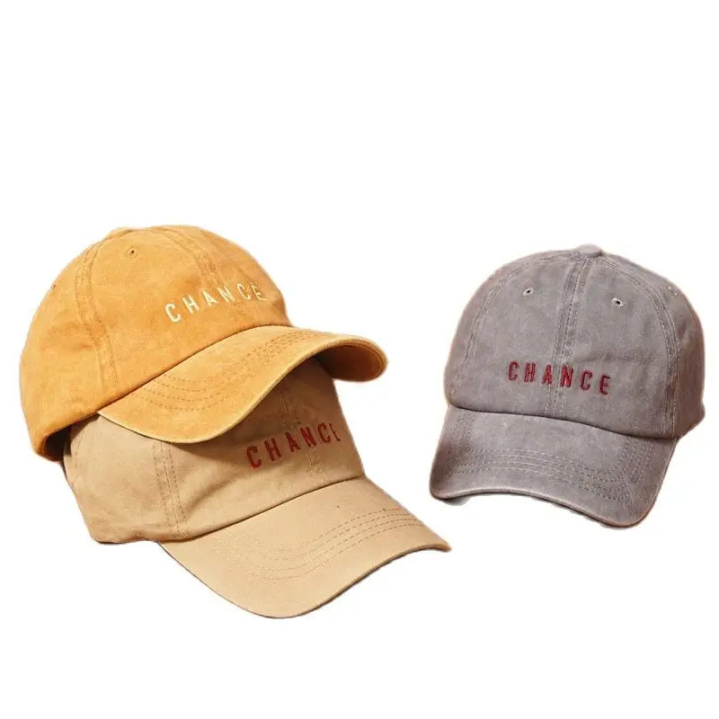 Doitbest Denim washed Cotton baseball cap hat for women men vintage dad mom hat Chance embroidery outdoor Unisex caps snapback image 2