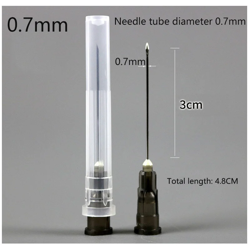 25pcs Aseptic Packaging Pointed Needle Tip Transparent Syringe Glue Clear Cap Dispensing Tool