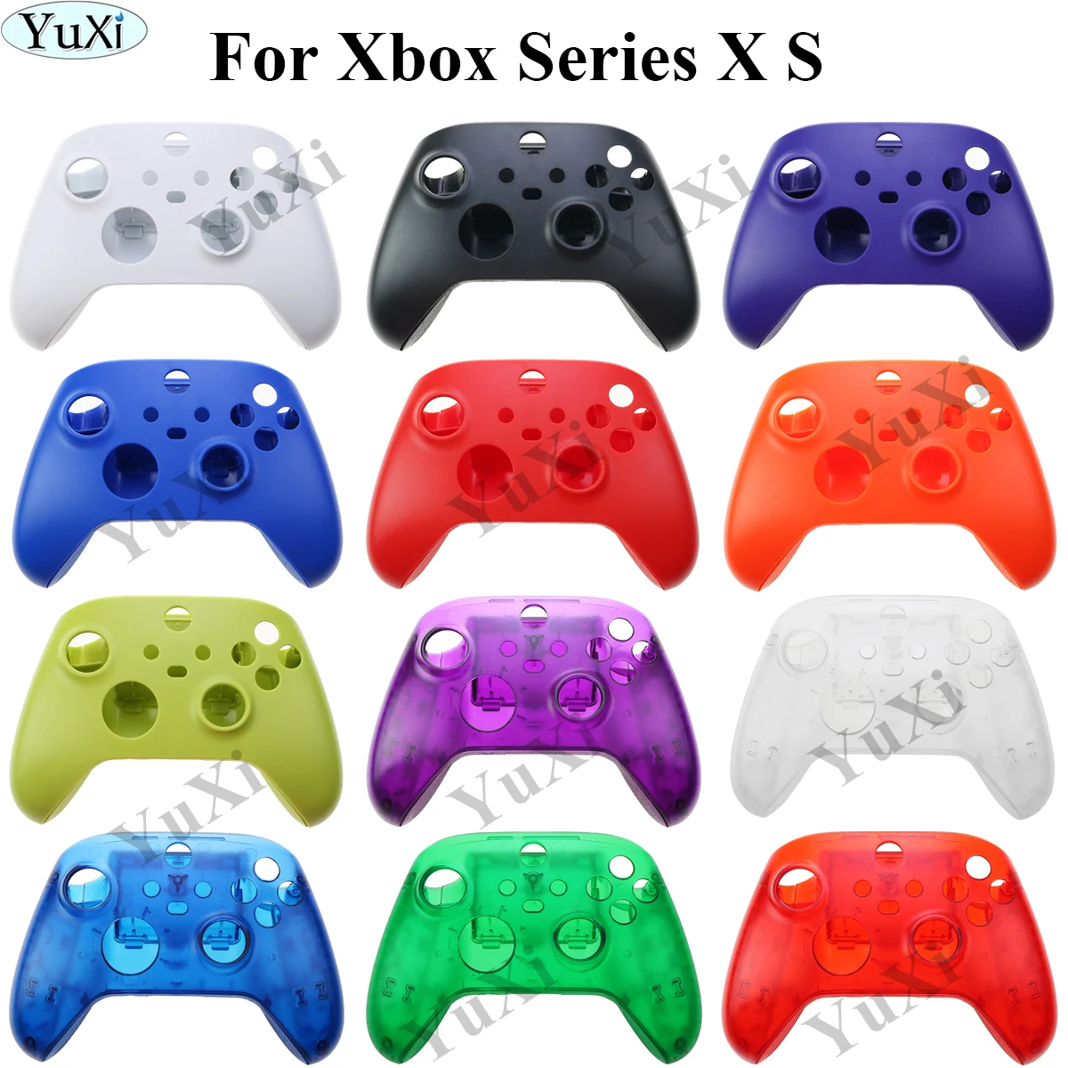 YuXi 12 Color Repair Part For Xbox Series X S Controller Front Housing Shell Back Case Cover Full Set Button