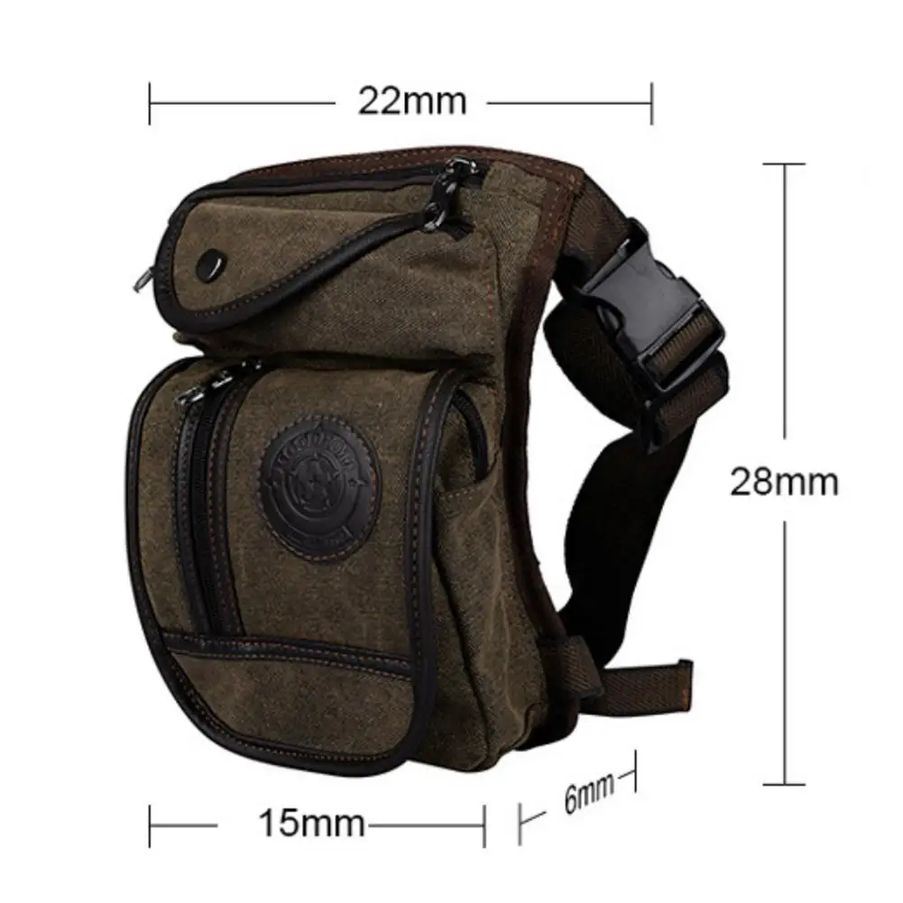 Buckle Design Waterproof Motorcycle Leg Bag Canvas Funny Drop Belt Pouch Waist Bag Motorcycle Saddle Bag Tactical Thigh Packs