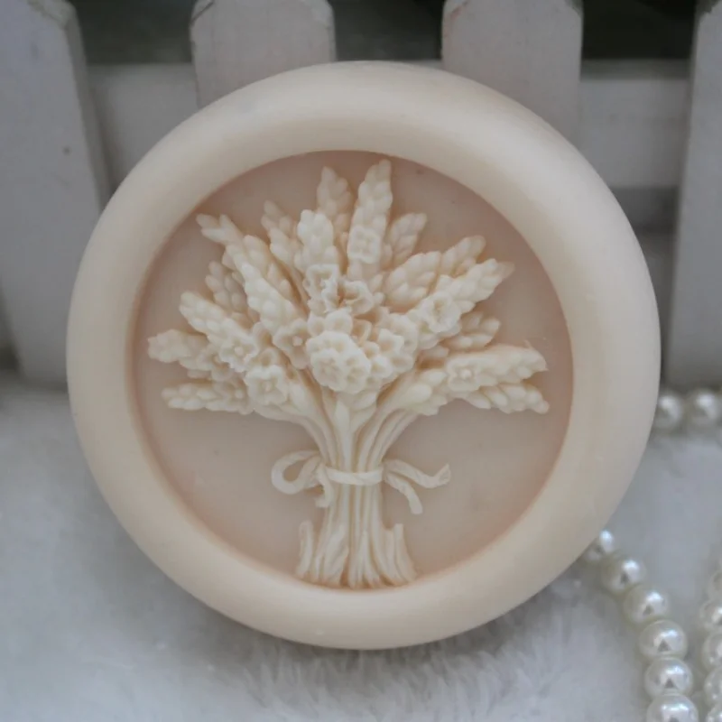 2024 New Lavender Soap Molds Flowers Shape Silicone Mold for Cake Pudding Jelly Dessert Chocolate Mould Handmade Soap Glue