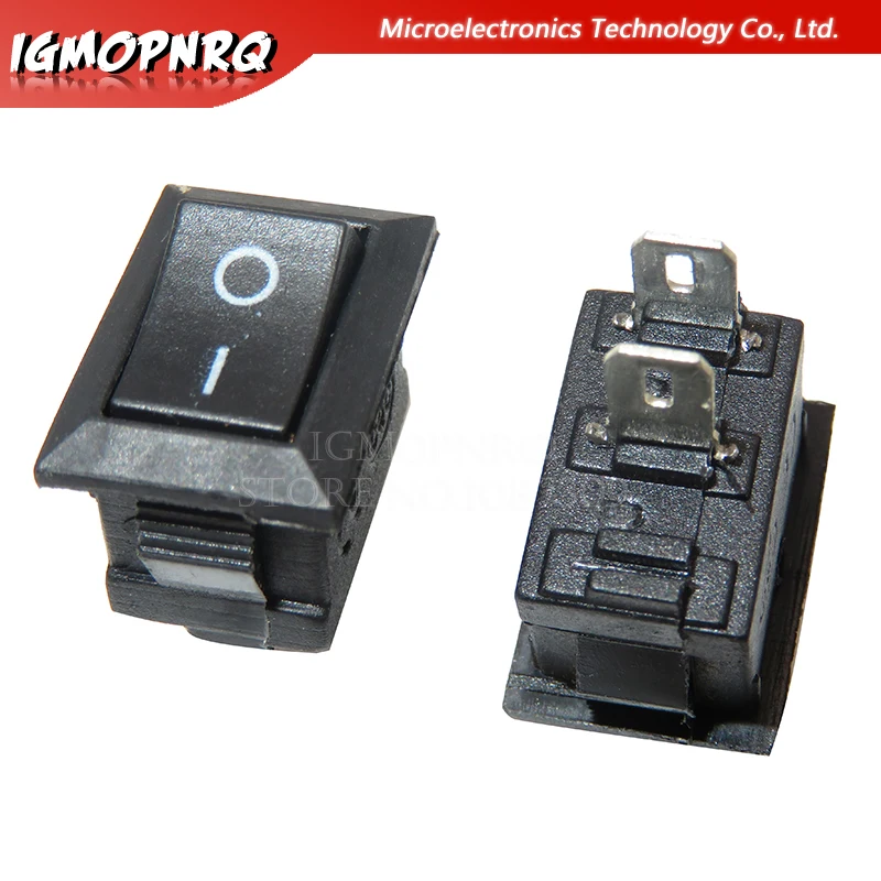 Interruptor de botão de pressão 10x15mm, interruptor snap-in spst 2pin 3pin 3a 250v kcd11, interruptor rocker de barco liga/desliga, 10mm * 15mm, preto, vermelho e branco com 10 peças