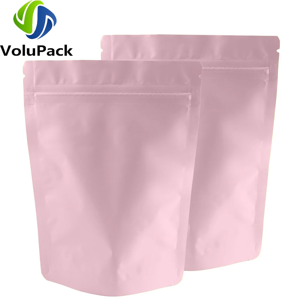 Recyclable Metallic Mylar Tea Storage Bags,Multi Colors Smell Proof Coffee Packaging Bags,Stand Up,Heat Sealing,Zip Lock Pouches