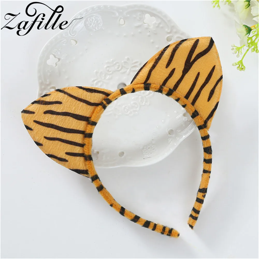 Menina hairbands para bebês festa de aniversário traje menina acessórios para o cabelo animal leopardo gatos orelhas miúdo headbands crianças acessório