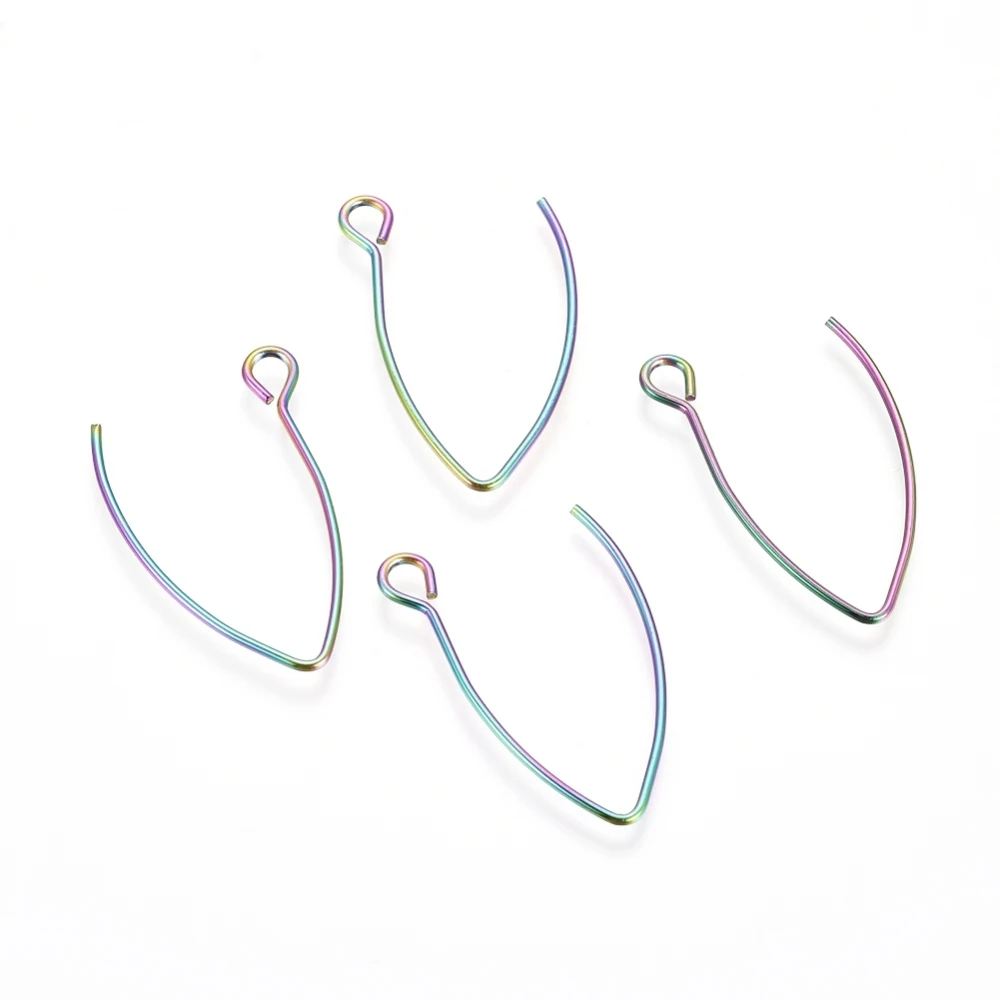 100pcs Vacuum Plating 304 Stainless Steel Ear Wire Earring Hooks  for DIY Earrings Jewellery Making Findings Accessories