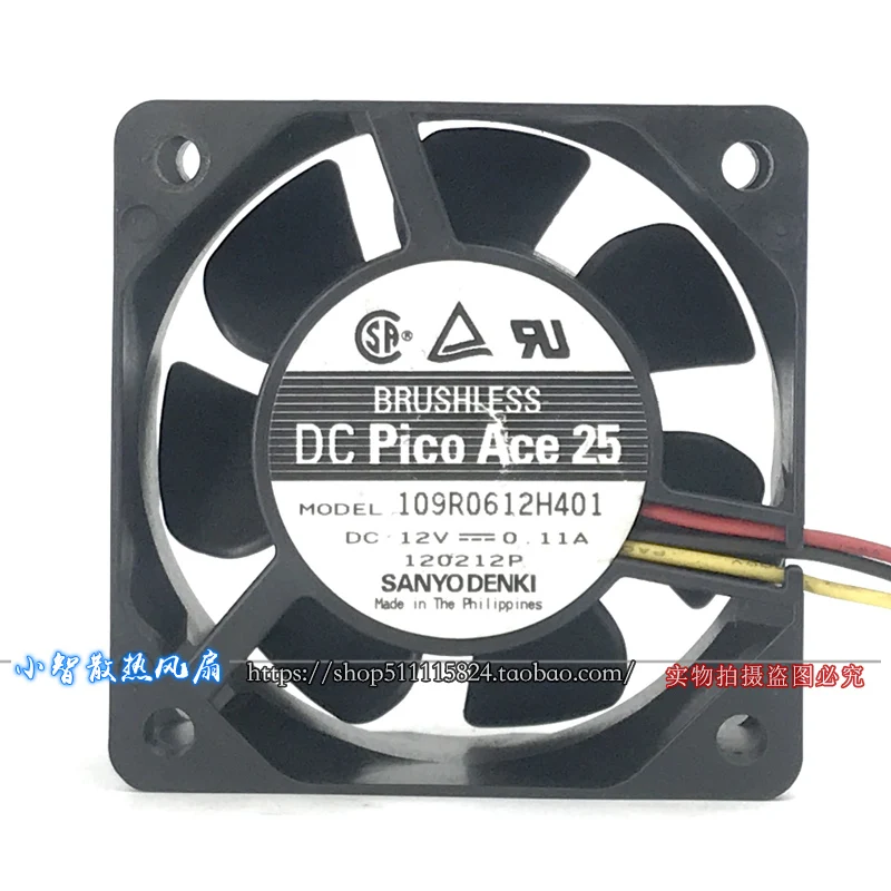 

Original authentic 109R0612H401 6025 12V 0.11A 6cm silent cooling fan 60mm