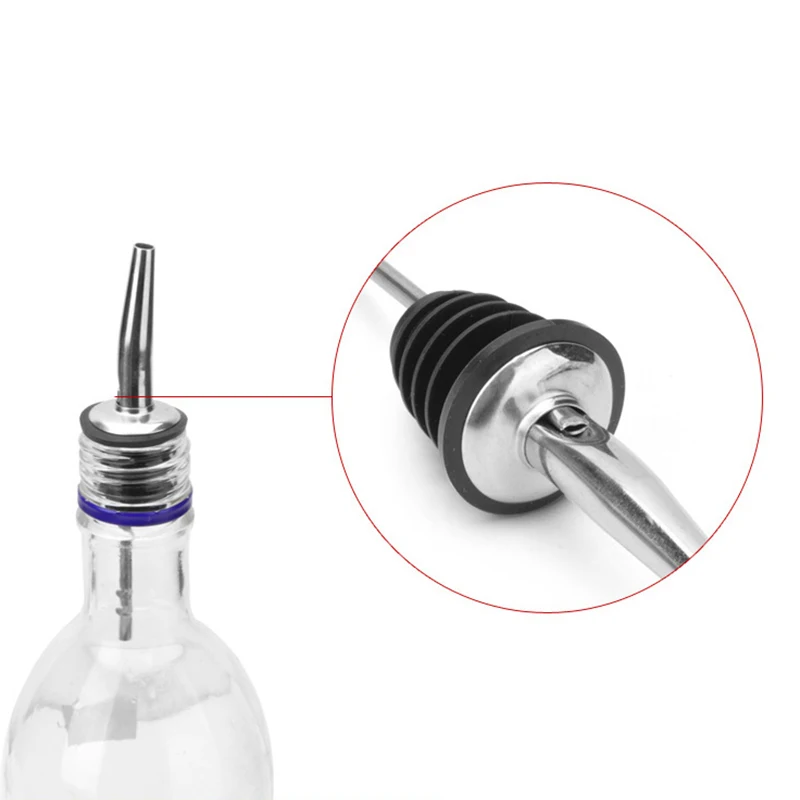 Stainless Steel Stopper For Bottle Wine Olive Oil Pourer Dispenser Spout Bottle Pourer Stopper For Bottle Bar Accessories