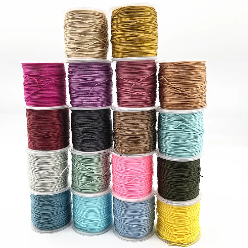 100 Meters 0.8mm Nylon Cord Thread Chinese Knot Macrame Cord Bracelet Braided String DIY Beading Thread