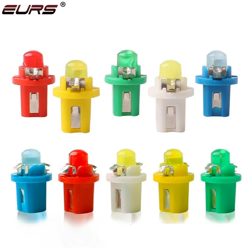 

10PCS T5 B8.5D 509T B8.3D B8.4D B8.5 Led Lamp Car Gauge Speed Dash Bulb Auto Dashboard Instrument Light Red Green White Yellow