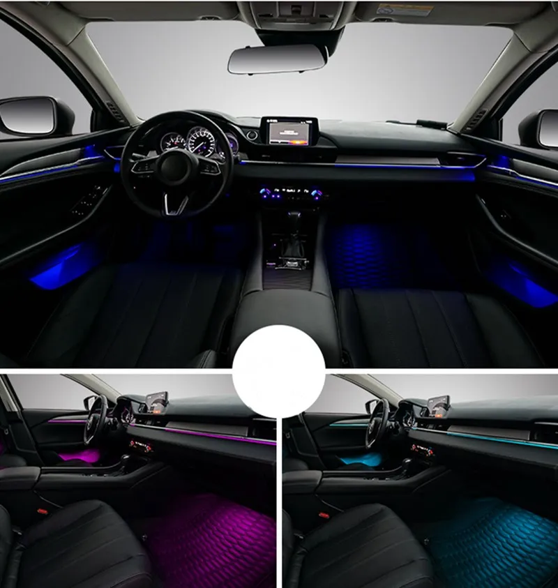 Car Atmosphere Light Suitable for Mazda 6 Review Trim Light Interior Modification 64 Color Ambient Light Original Installation