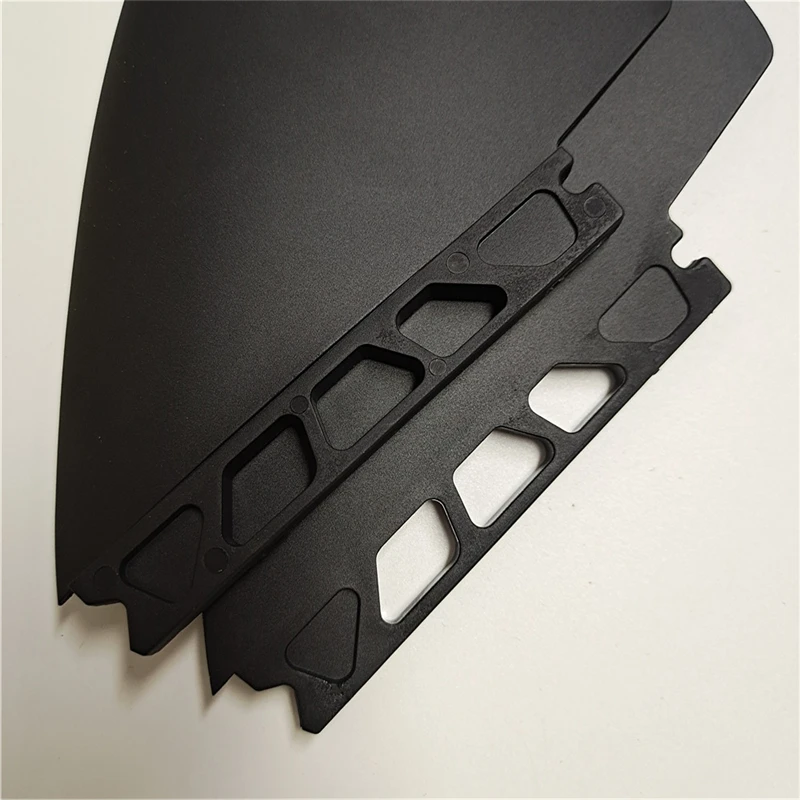 Surfboard Twin fin Sets double tab 2 Single Tabs Surf Fins Plastic Nylon+Fibreglass Fins Twin Fin with High Quality Black color