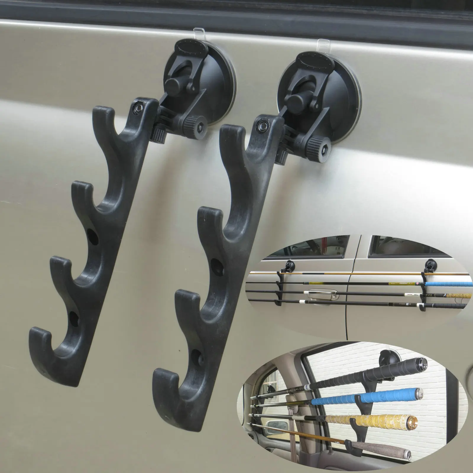 Support De Canne à Pêche à Ventouse - Pour Voiture, Camion, SUV - Lot De 2