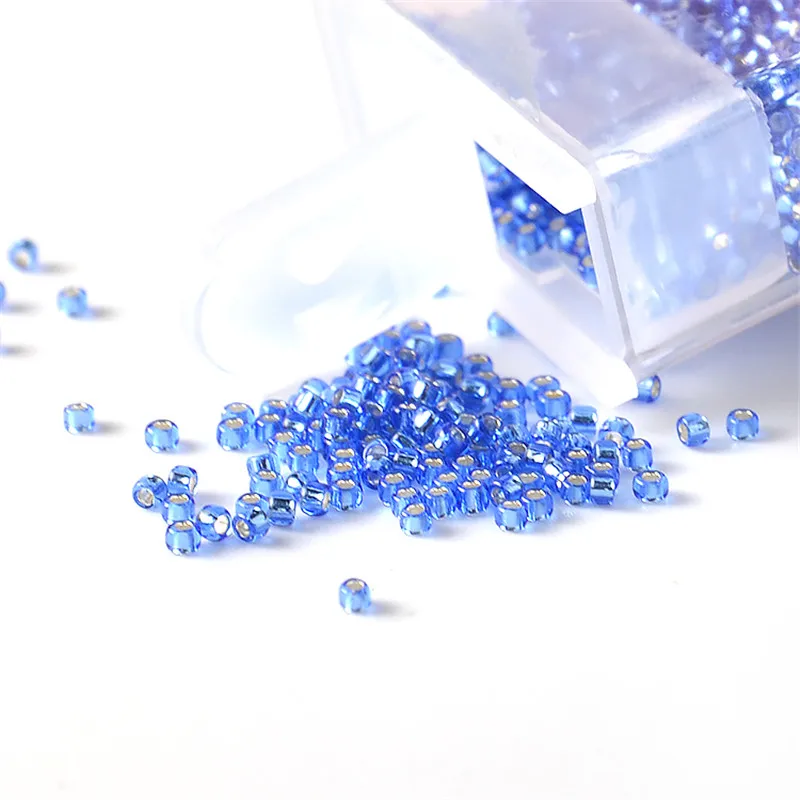 1,5mm Japan TOHO Runde Glas Seed Perlen 15/0 Silber Ausgekleidet Farbe 10g Samen Perle für Handemade Diy Armband schmuck Machen – Detail 5
