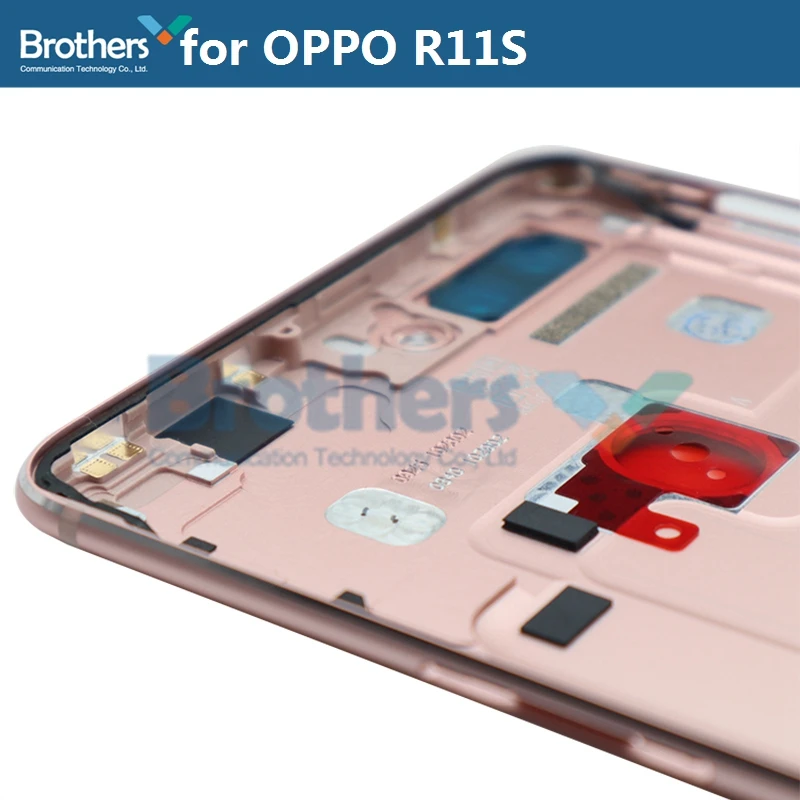 Original Battery Housing for OPPO R11S Battery Door with Camera Lens Glass for OPPO R11S Back Cover Rear Housing Replacement Top