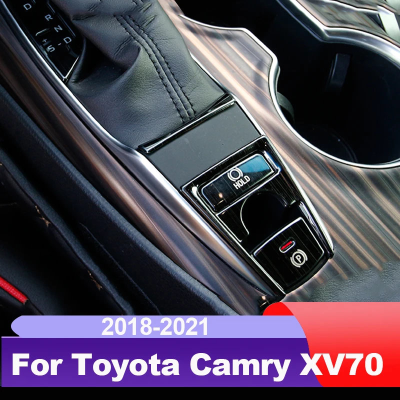 Car Center Console Gear Button Panel Cover Trim for Toyota Camry 2018 2019 2020 2021 70 V70 Xv70 Trd Accessories Auto