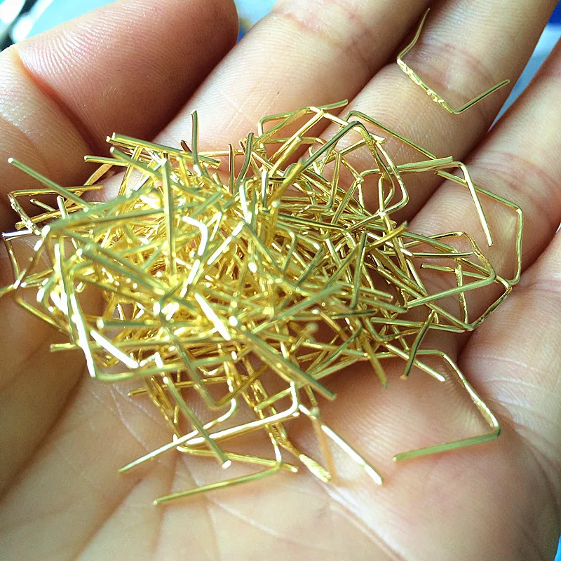 300pcs/lot 12mm Gold Hooks For Bead Curtain Accessories Lighting & Curtain Metal Connectors For Chandelier Pendant