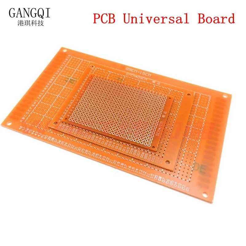 

1PCS 5*7 7*9 9*15 10*15CM Single Side Prototype PCB Universal Board Experimental Bakelite Copper Plate Circuirt Board yellow