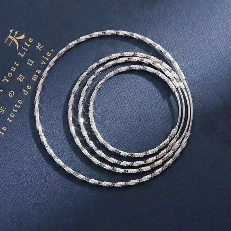 Somi Lia Neue Kollektion 100% 925 Sterling Silber Farbige Leuchtende Klare CZ Kreisförmige Creolen für Damen Mode-Ohrringe Schmuck – Detail 7