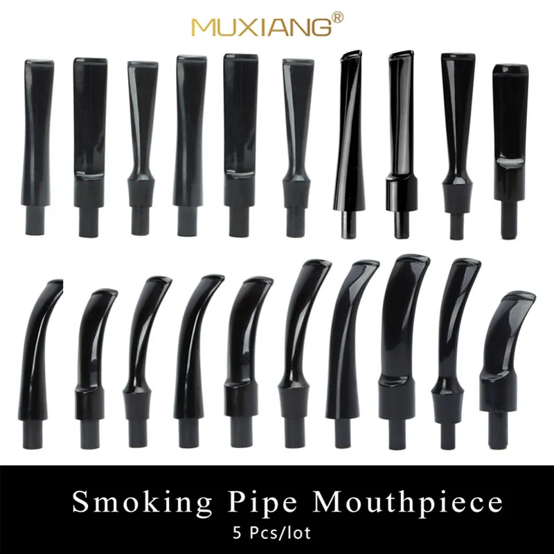 MUXIANG Tobacco Pipe Accessories 5 Pcs/Lot Smoking Pipe Mouthpiece Acrylic Mouthpiece Free to Choose Tobacco Filter Bender Pipe