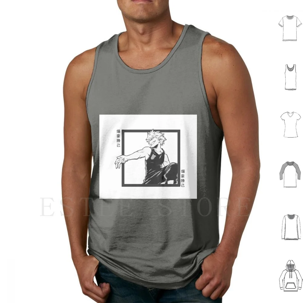 Katsuki Bakugo Box Tank Tops Vest Katsuki Bakugo Bakugo Anime Cute Fit Explosion My Hero