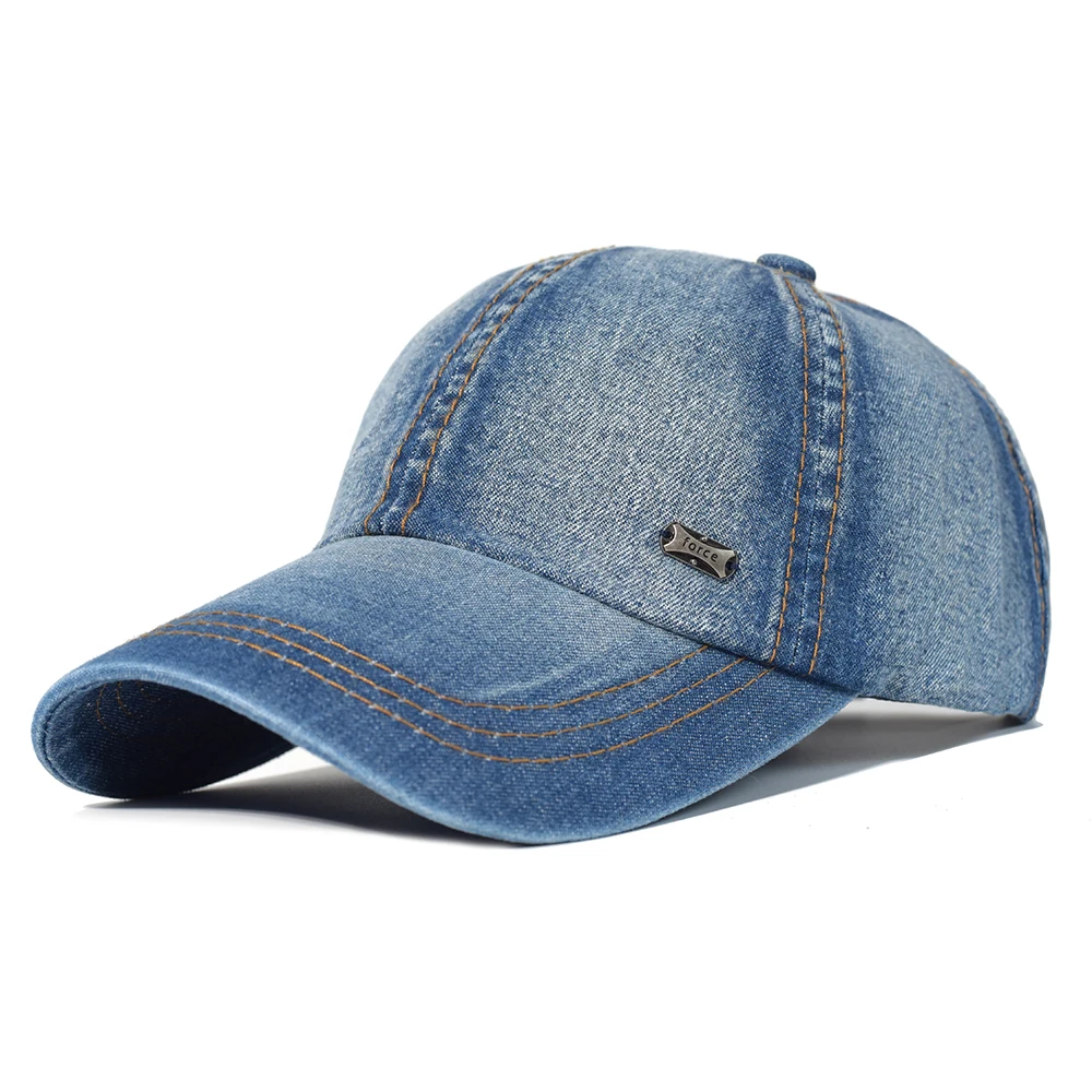 Vintage denim myte bawełniana czapka baseballowa mężczyźni kobiety retro regulowany trucker tata kapelusz niski profil outdoor sportowa czapka moda