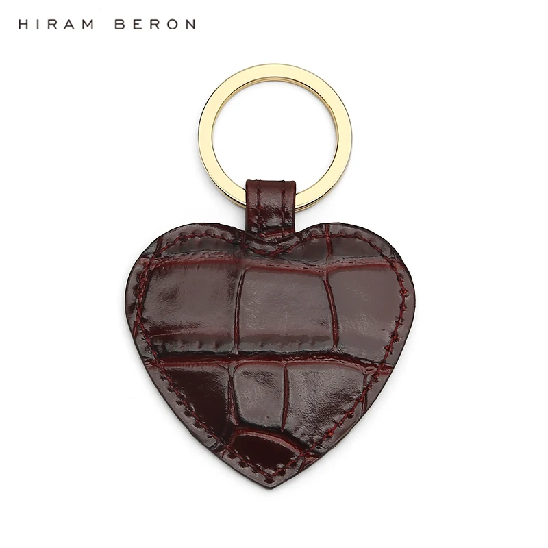 Hiram Beron Personalized Keychain Leather Key Holder Heart Shape Lovely Women Gift Products Dropship