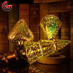 Dekoracyjna żarówka LED 3D E27 6W 85-265V Vintage Edison Light Bulb Star Fireworks Lamp Holiday Night Light Novelty Christmas Tree