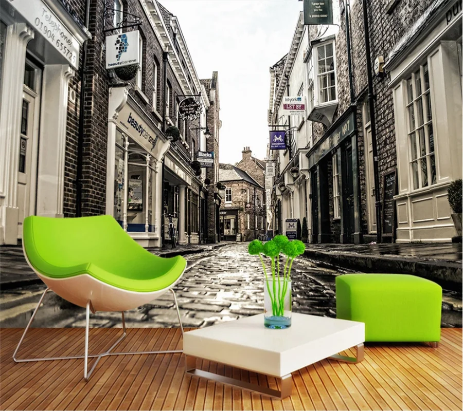 Custom photo wallpaper 3d European city old street background wall living room restaurant background painting home decor mural